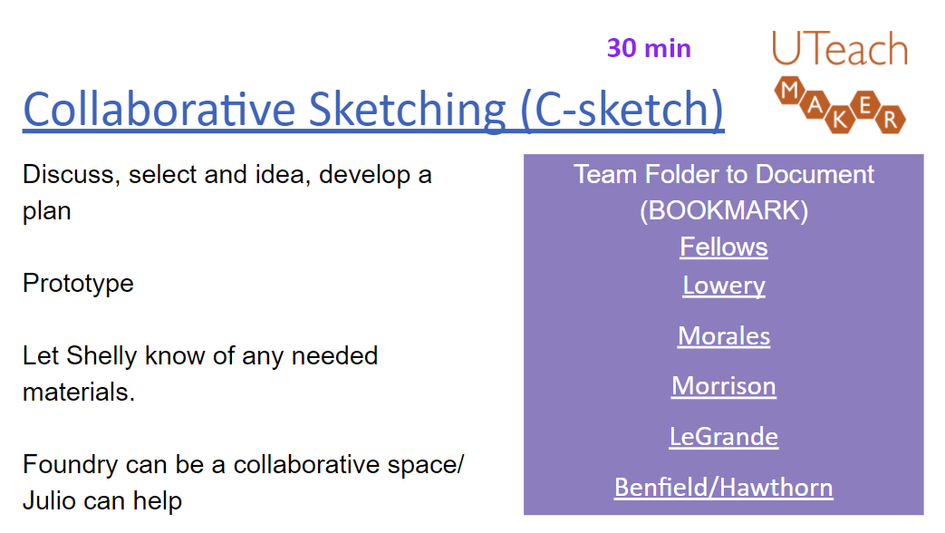 November 2021 - Collaborative Sketching | UTeach Maker