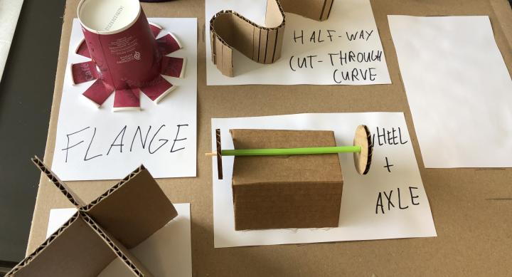 cardboard construction techniques display 1